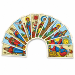 Caja del Tarot de Marsella de 22 Arcanos Mayores con ilustración del Emperador sobre fondo blanco