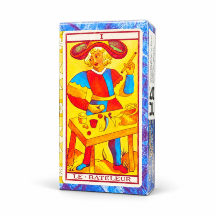 Caja del Tarot de Marsella con la ilustración de El Mago.