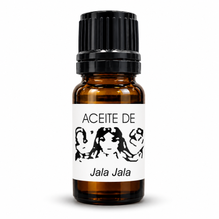 Aceite Jala Jala para atraer personas, amor y magnetismo personal en frasco ámbar con tapón negro