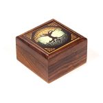 Caja esotérica  con Árbol de la vida ideal para resguardar tus amuletos, cristales, joyas especiales o pequeños objetos de ritual. - Imagen 2