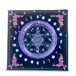 Mantel para cartas de Tarot. Tapiz esotérico para lectura y rituales. 74x74 cm - Imagen 4