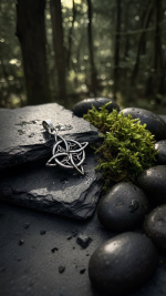 Colgante de nudo de brujas de protección. Amuleto ritualizado contra energias negativas.  Plata. Ritualizado. - Imagen 4
