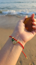 Pulsera para Suerte, Protección y Prosperidad – Inicial y Ágata Verde - Imagen 6
