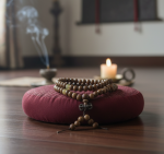 Mala tibetano para meditación, concentración y equilibrio. Madera de sándalo, 108 cuentas