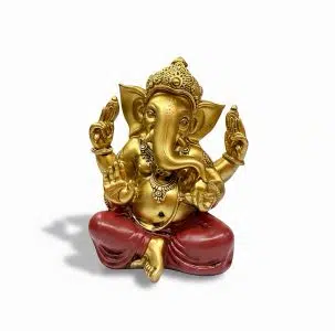 Figura Ganesha decorativa para prosperidad y apertura de caminos.  14,3 x 10,5 x 17,7