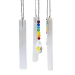 Campana de viento Feng Shui con selenita y cristales 7 chakras - Imagen 3
