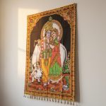 Tapiz para atraer el amor de Radha Krishna símbolo de unión y amor verdadero.