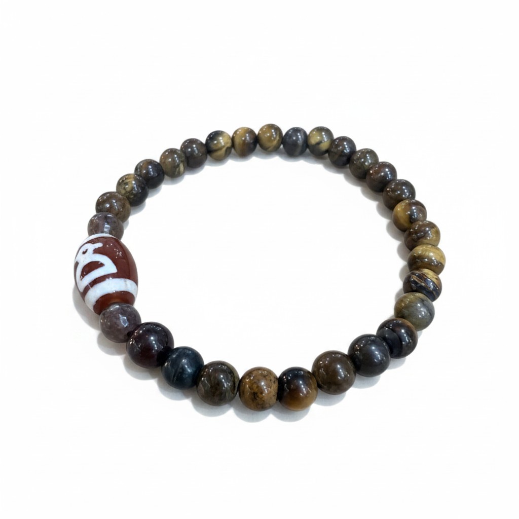 Pulsera Piedra Dzi Kubera Dzambala para atraer dinero, riqueza Pulsera Piedra Dzi Kubera Dzambala para atraer dinero, riqueza, prosperidad y abundancia.