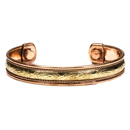 Pulsera tibetana de cobre para salud y limpieza de energía negativa