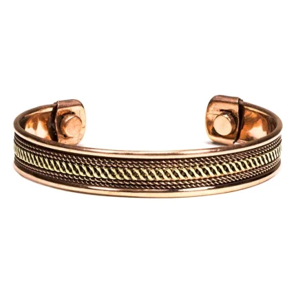 Pulsera tibetana de cobre para salud y limpieza de energía negativa