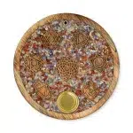 Portaincienso 7 chakras para varillas y conos con piedras y madera de mango