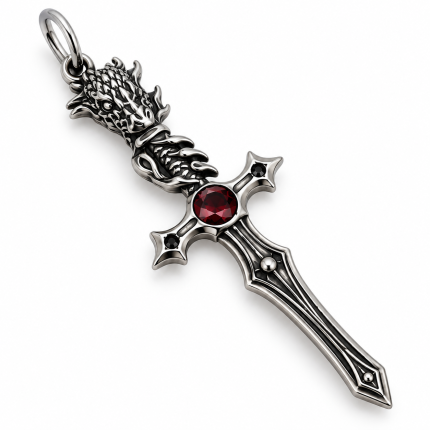 Amuleto de protección para Aries espada con puño protector