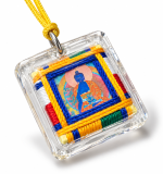 Parte trasera amuleto tibetano Buda de la Medicina