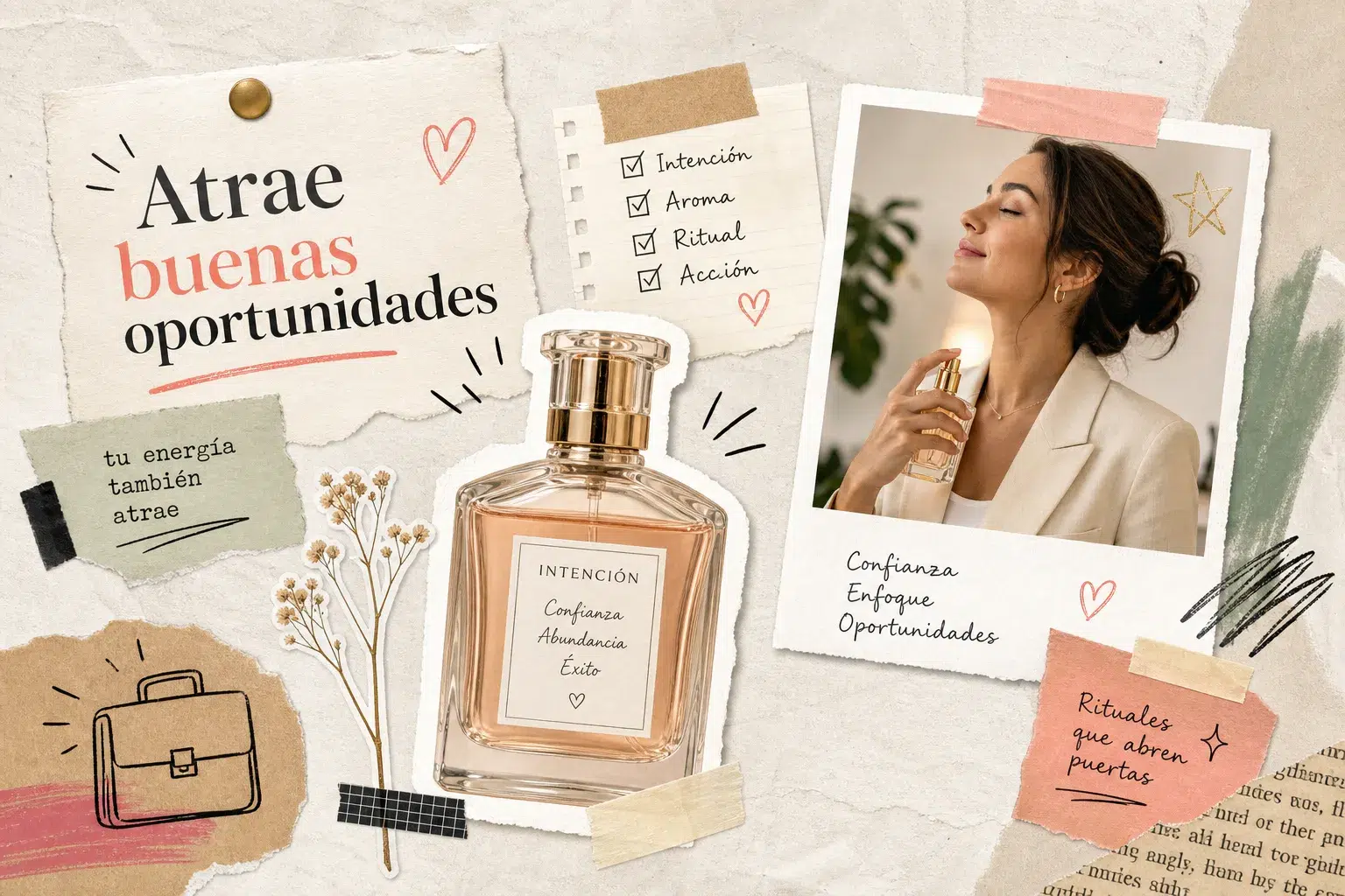 Perfume para atraer trabajo y abrir caminos laborales