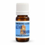 Frasco de Aceite Altar Mayor con tapón blanco y etiqueta azul