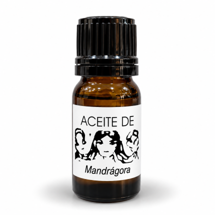 Aceite de Mandrágora para rituales de protección, suerte y prosperidad en frasco ámbar