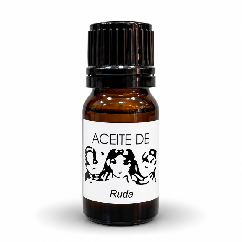 Aceite de Ruda para limpieza energética y protección contra malas energías en frasco ámbar