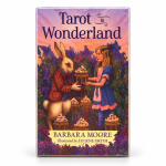 Caja de Tarot in Wonderland con Alicia y un conejo sobre fondo blanco