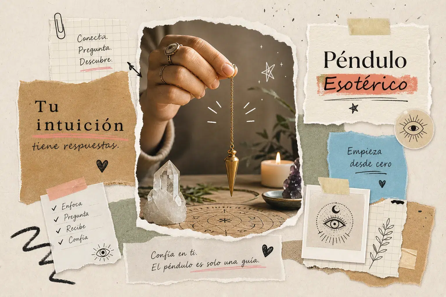 Limpieza simbólica de un péndulo de radiestesia con humo de Palo Santo